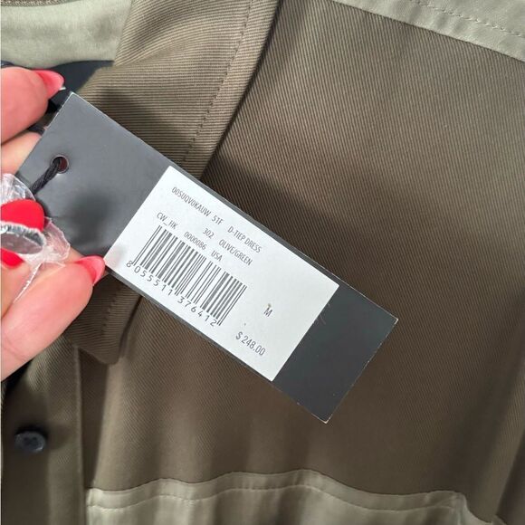 ⭕️ DIESEL Dress Olive green Satin Medium - Picture 8 of 11